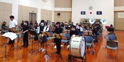 【吹奏楽部】合同練習～友情応援のために～1