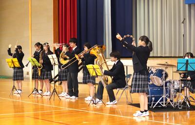 【吹奏楽部】部活動紹介で演奏しました